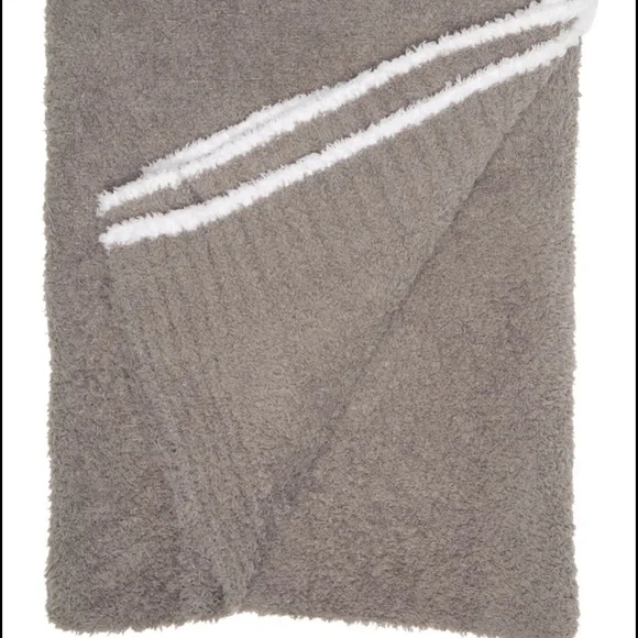 BAREFOOT DREAMS CozyChic Contrast Tip Throw Blanket New - Picture 4 of 8